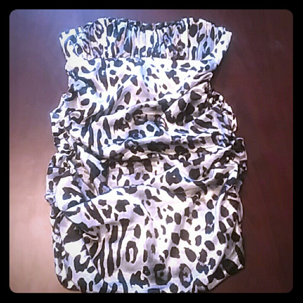Silver lepord print party dress
